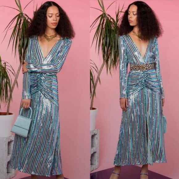 RIXO London Emmy Dress. Rare. Holidays NYE Sequins. Vintage Flapper look. - Picture 1 of 3